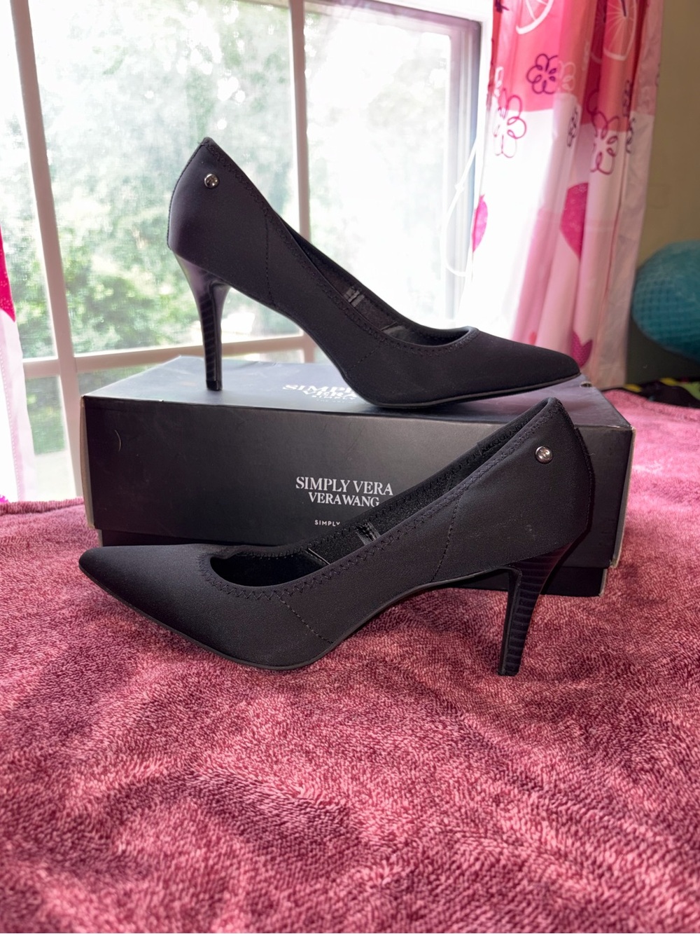 Simply Vera Vera Wang Black Pointed Toe Stiletto Pumps